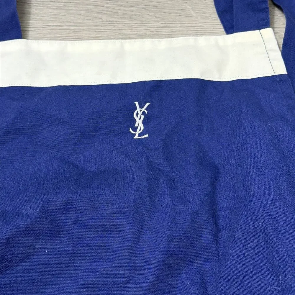 Vintage Yves Saint Laurent (YSL) Bicolor Apron Blue & White